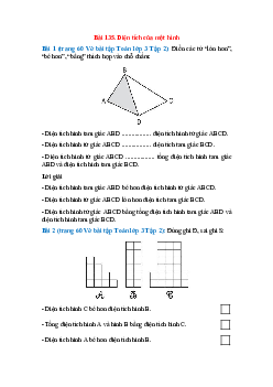 Vở bài tập Toán lớp 3 Tập 2 trang 60 Bài 135: Diện tích của một hình