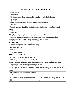 Giáo án Sinh học 9 Bài 51-52: Thực hành Hệ sinh thái (tiếp theo) mới nhất - CV5512