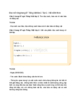 Đọc mở rộng trang 67 Tiếng Việt lớp 2 Tập 2 – Kết nối tri thức