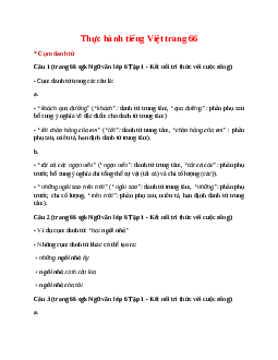 Soạn bài Thực hành tiếng Việt trang 66 Tập 1 – hay nhất Kết nối tri thức