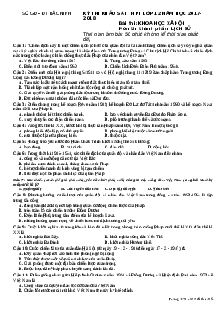 5 đề ôn thi môn Lịch Sử lớp 12 chọn lọc