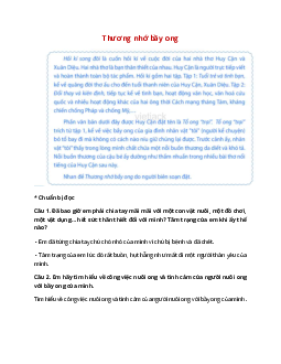 Soạn bài Thương nhớ bầy ong – hay nhất Chân trời sáng tạo