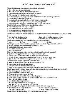 10 đề thi thử THPT môn Lịch Sử chọn lọc