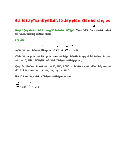 Hoạt động khám phá 2 trang 30 Toán 6 Tập 2 | Chân trời sáng tạo Giải toán lớp 6