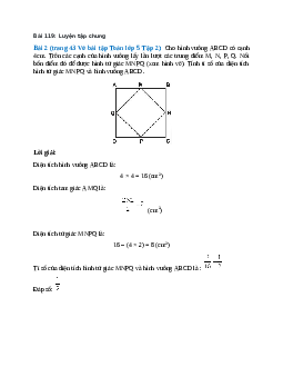 Cho hình vuông ABCD có cạnh 4cm. Trên các cạnh của hình vuông lấy lần lượt các trung điểm M, N, P, Q