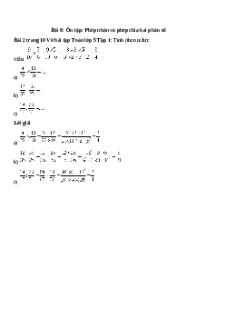 Tính (theo mẫu): 9/22 x 33/18