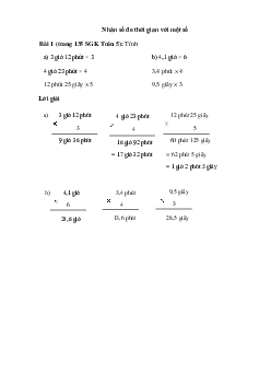 Tính: 3 giờ 12 phút × 3