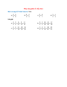 Tính: 2/3+3/4; 9/4+3/5