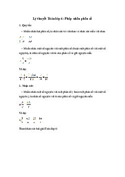 Lý thuyết Toán lớp 6: Phép nhân phân số
