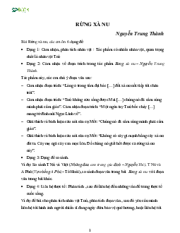 Kiến thức cơ bản và những dạng đề thi về bài Rừng xà nu - Nguyễn Trung Thành Ngữ văn 12