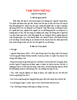 Tinh thần thể dục - Tác giả tác phẩm – Ngữ văn lớp 11