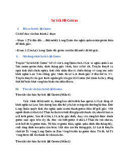 Bố cục bài Sự tích Hồ Gươm chuẩn nhất