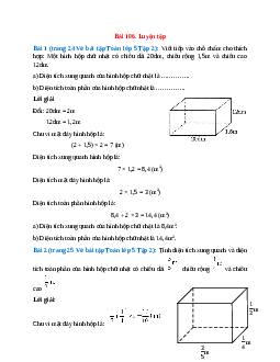 Vở bài tập Toán lớp 5 Tập 2 trang 24, 25, 26 Bài 106: Luyện tập