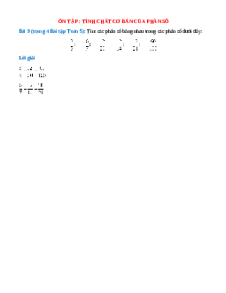 Tìm các phân số bằng nhau trong các phân số dưới đây: 3/5; 6/7; 12/20; 12/14; 18/21; 60/100