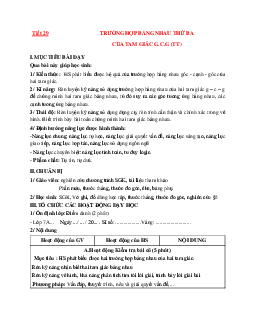 Giáo án Toán học 7 bài 5: Trường hợp bằng nhau thứ ba của tam giác g.c.g (TT) hay nhất