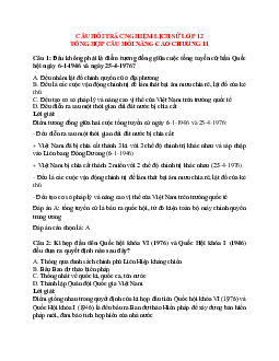 51 câu Trắc nghiệm Lịch sử 12 Chương 5 phần 2 nâng cao có đáp án 2023: Việt Nam từ năm 1975 đến năm 2000