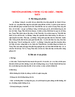 Truyện An Dương Vương và Mị Châu - Trọng Thủy - Tác giả tác phẩm - Ngữ văn lớp 10