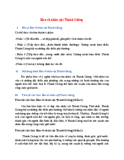 Bố cục bài Bàn về nhân vật Thánh Gióng chuẩn nhất