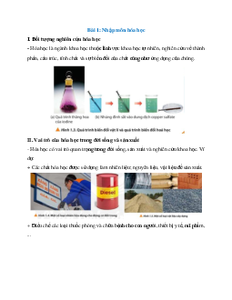Lý thuyết Nhập môn hóa học (Chân trời sáng tạo 2024) hay, chi tiết | Hóa học 10