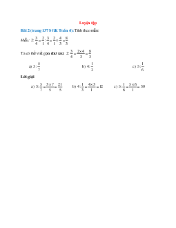 Tính theo mẫu: Mẫu: 2:3/4=2/1:3/4