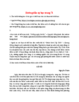 Soạn bài Hướng dẫn tự học trang 71 – ngắn nhất Cánh diều