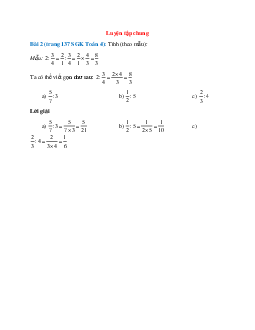 Tính (theo mẫu):  Mẫu: 2:3/4=2/1:3/4