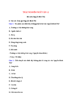 25 câu Trắc nghiệm Đất nước (Nguyễn Đình Thi) có đáp án 2023 – Ngữ văn lớp 12