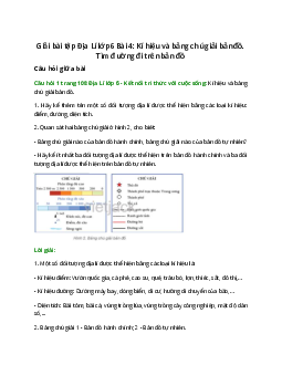 Giải SGK Địa lí 6 Bài 4 (Kết nối tri thức): Kí hiệu và bảng chú giải bản đồ. Tìm đường đi trên bản đồ