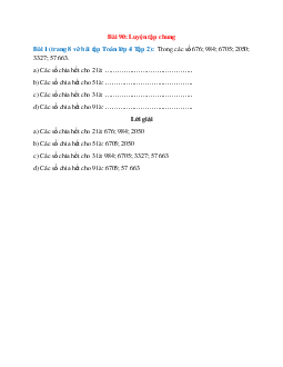 Trong các số 676; 984; 6705; 2050; 3327; 57 663. Các số chia hết cho 2