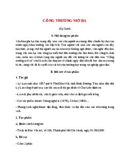 Cổng trường mở ra - Tác giả tác phẩm – Ngữ văn lớp 7