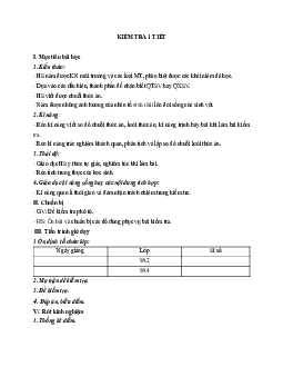 Giáo án Sinh học 9 Ôn tập GHKII mới nhất