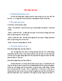 Nội dung chính bài Học thầy, học bạn hay, chính xác nhất