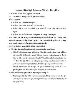 Soạn bài Bình Ngô đại cáo – Phần 2: Tác phẩm - ngắn nhất Soạn văn 10