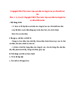 Lý thuyết Công nghệ 9 Bài 8 (mới 2024 + 10 câu trắc nghiệm): Thực hành: Lắp mạch điện hai công tắc hai cực điều khiển hai đèn