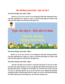 TOP 6 mẫu Tóm tắt Những cánh buồm lớp 6 (2025) hay, ngắn gọn