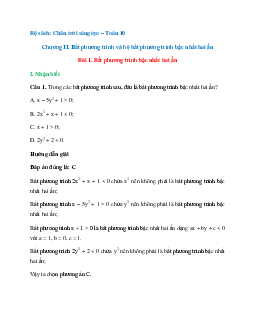 20 câu Trắc nghiệm Bất phương trình bậc nhất hai ẩn (Chân trời sáng tạo 2024) có đáp án – Toán lớp 10