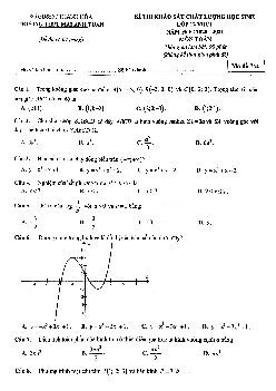 Đề KSCL Toán 12 năm 2020 – 2021 trường THPT Mai Anh Tuấn – Thanh Hóa