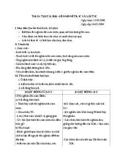 Giáo án Sinh học 10 Bài 24: Thực hành Lên men êtilic và lactic mới nhất – CV5512