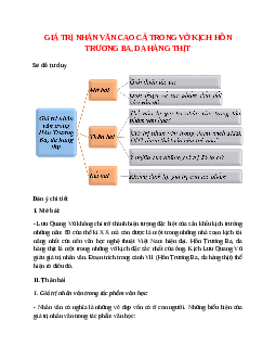 Giá trị nhân văn cao cả trong vở kịch hồn trương ba, da hàng thịt hay nhất