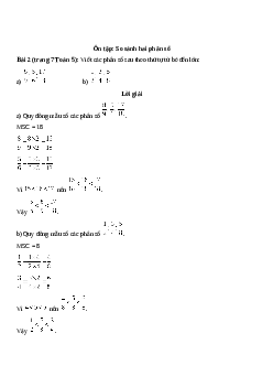 Viết các phân số sau theo thứ tự từ bé đến lớn: 8/9; 5/6; 17/18