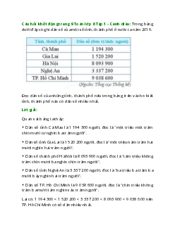 Câu hỏi khởi động trang 9 Toán 6 Tập 1 | Cánh diều Giải toán lớp 6