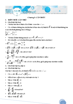 Các chuyên đề đại số ôn thi vào 10
