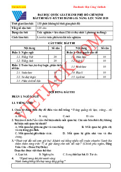 Đề thi đánh giá năng lực Đại học Quốc gia Hồ Chí Minh năm 2020