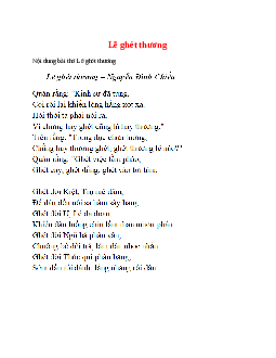 Lẽ ghét thương – nội dung, dàn ý phân tích, bố cục, tóm tắt