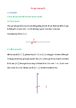Lý thuyết Toán 10 Chương 9 (Chân trời sáng tạo 2024): Tọa độ của vectơ hay, chi tiết