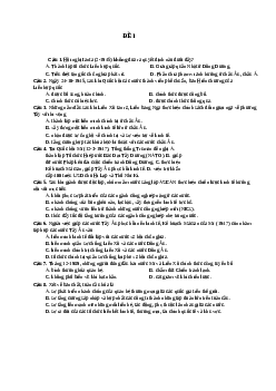10 đề thi thử môn Lịch Sử lớp 12