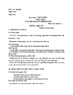 Giáo án ngữ văn lớp 10 Tiết 41: Vận nước