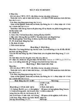 Giáo án Hóa học 9 bài 39 Benzen mới nhất