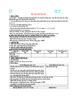Giáo án Toán 9: Ôn tập chương III mới nhất
