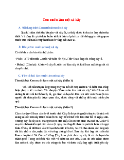 Nội dung chính bài Con muốn làm một cái cây hay, chính xác nhất